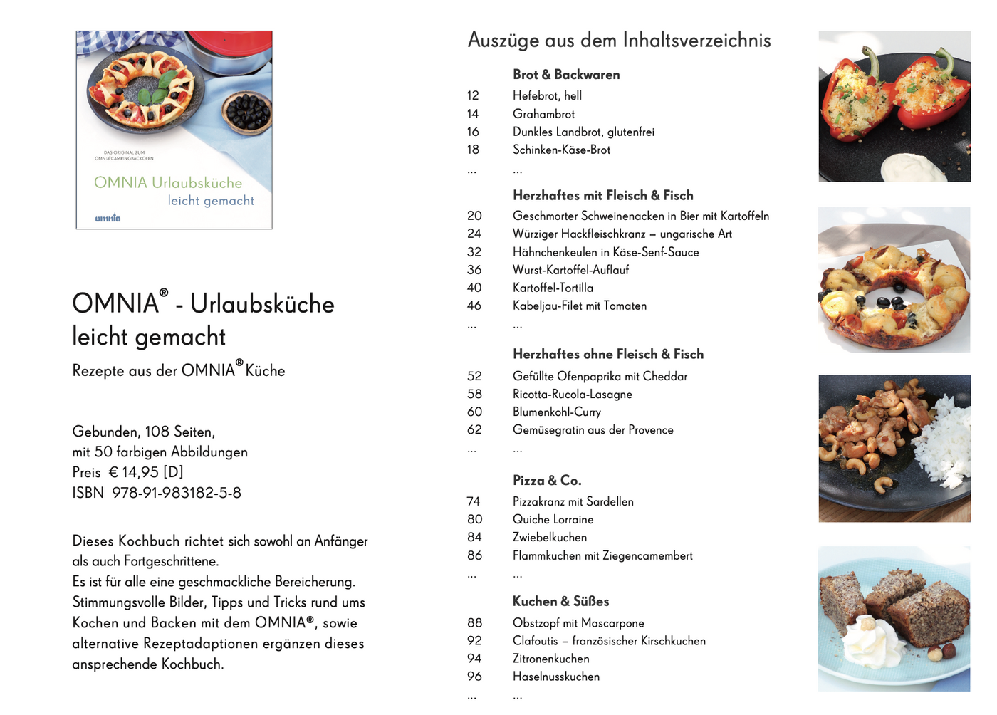OMNIA Rezeptebuch Kochbuch "Urlaubsküche, leicht gemacht"