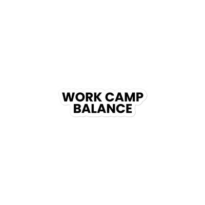 Aufkleber "Work Camp Balance"