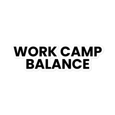 Aufkleber "Work Camp Balance"